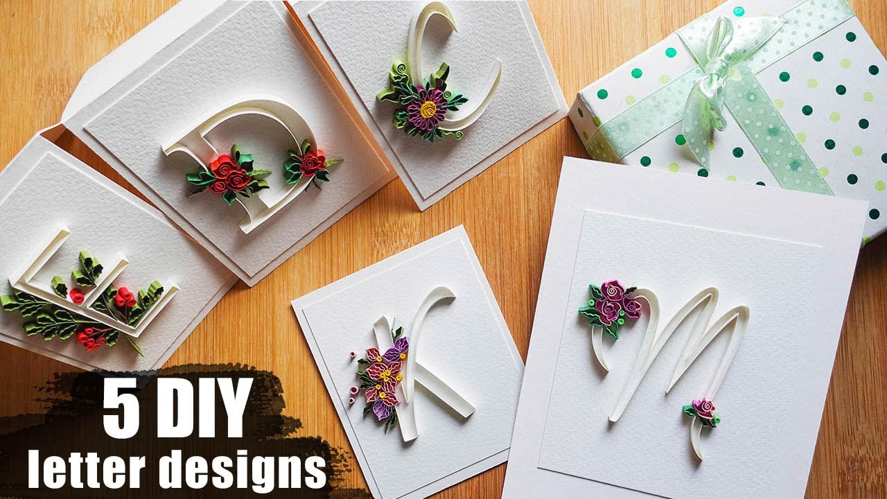 5 letters challenge: C,D,E,K,M - Paper Quilling Typography Art