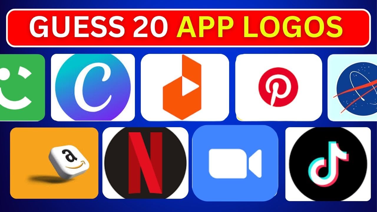 20 Famous App logos you should know | Guess the Logo Quiz | #usa #nyc #viral