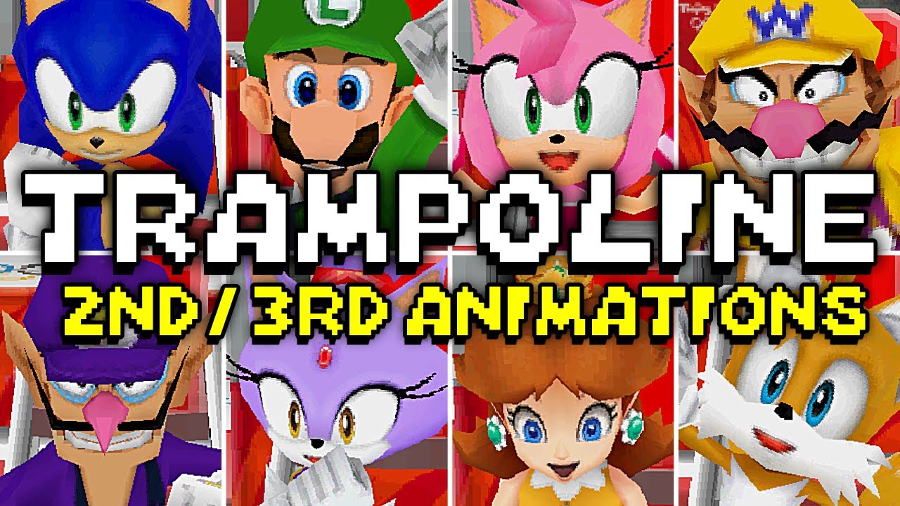 Mario & Sonic at the Olympic Games [DS] - All Trampoline 2nd/3rd Animations