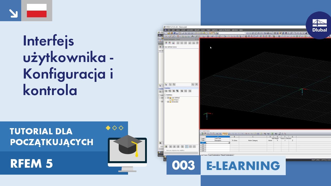 Tutorial dla początkujących w programie RFEM 5 | 003 Interfejs użytkownika - Konfiguracja i kontrola