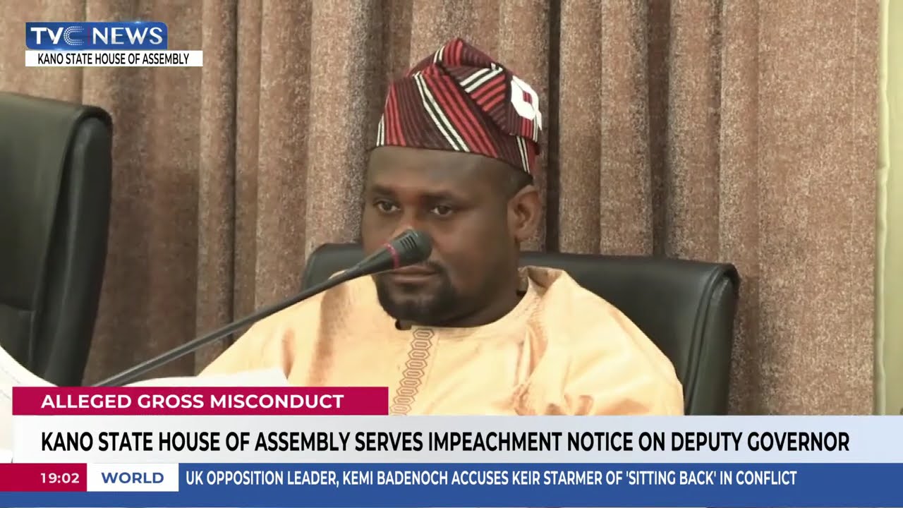 Kano Deputy Gov Gets Impeachment Notice Over Alleged Gross Misconduct
