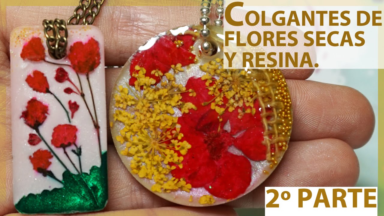 ENCAPSULADO DE FLORES SECAS EN RESINA EPOXI. CHARMS, COLGANTES O BISUTERIA. PARTE 2.