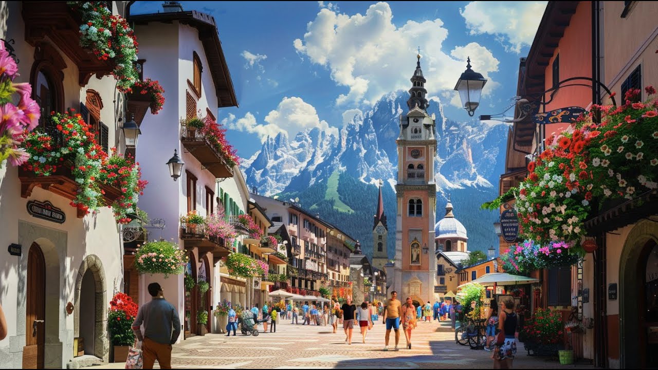 ❤️ Cortina d'Ampezzo, Italy: Relaxing 4K Walking Tour of Italy's Hidden Gem! 🇮🇹