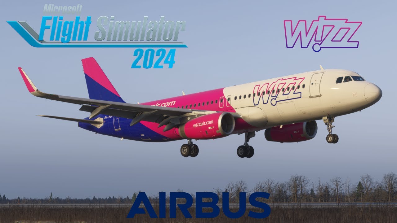 Microsoft Flight Simulator 2024  A320 WIZZAIR Apporaching EPKT runway 08 With Ultra Graphic Settings