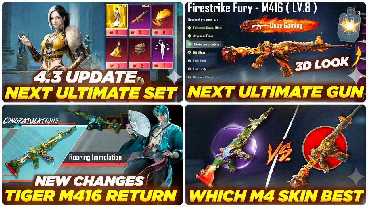 FINALLY 😱 NEXT ULTIMATE SET BGMI | FIRE M416 3D LOOK REVEAL | TIGAR M416 RETURN | WITCH M416 BETTER