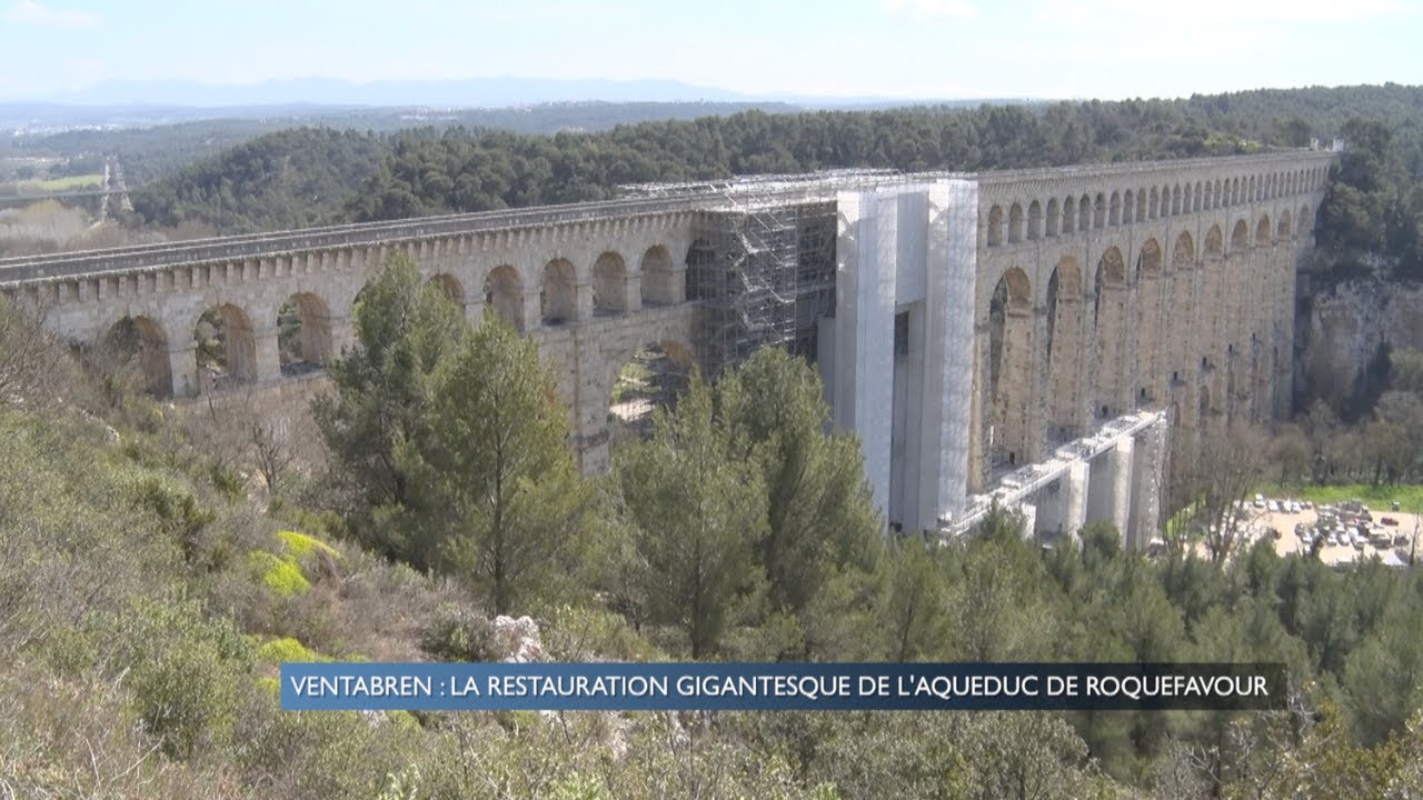 Ventabren : la restauration gigantesque de l'aqueduc de Rquefavour