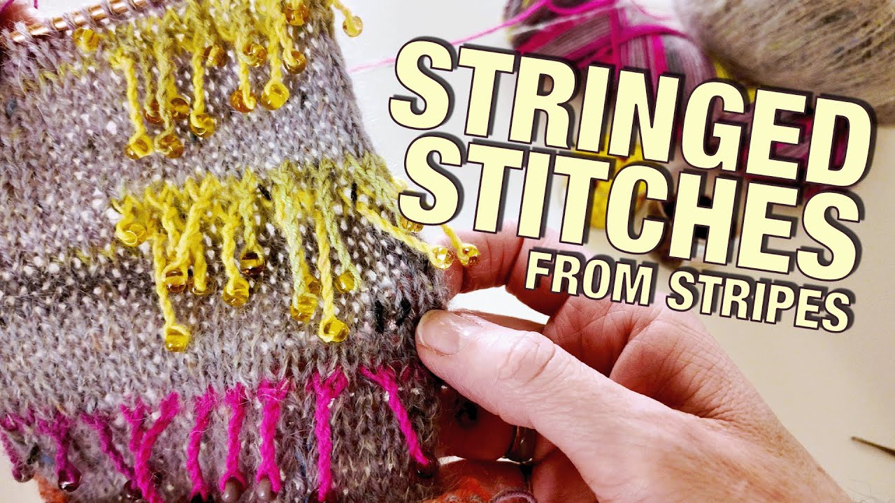 Using striped yarn to create unexpected knitted textures #knitting
