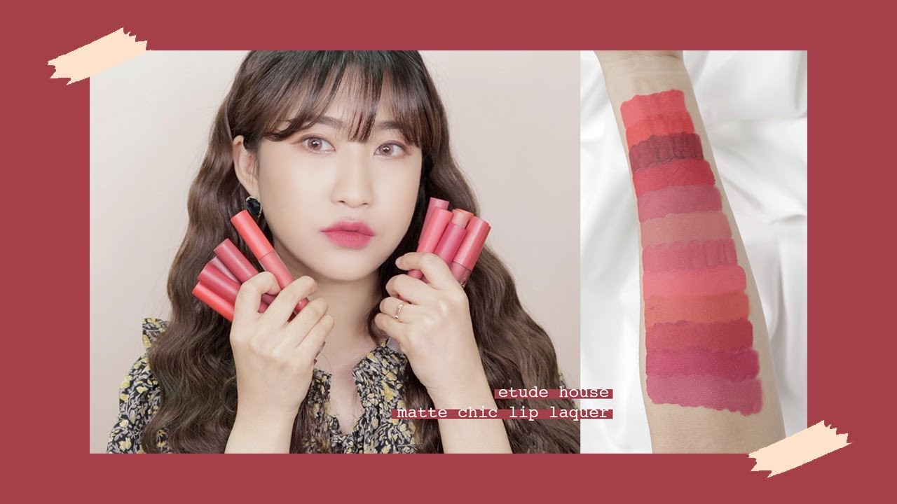 ❤️💋최강 발색 에뛰드 하우스 매트 시크 립 라커 전색상 발색 리뷰 with Coco Riley💋❤️ l 라몽 lamon