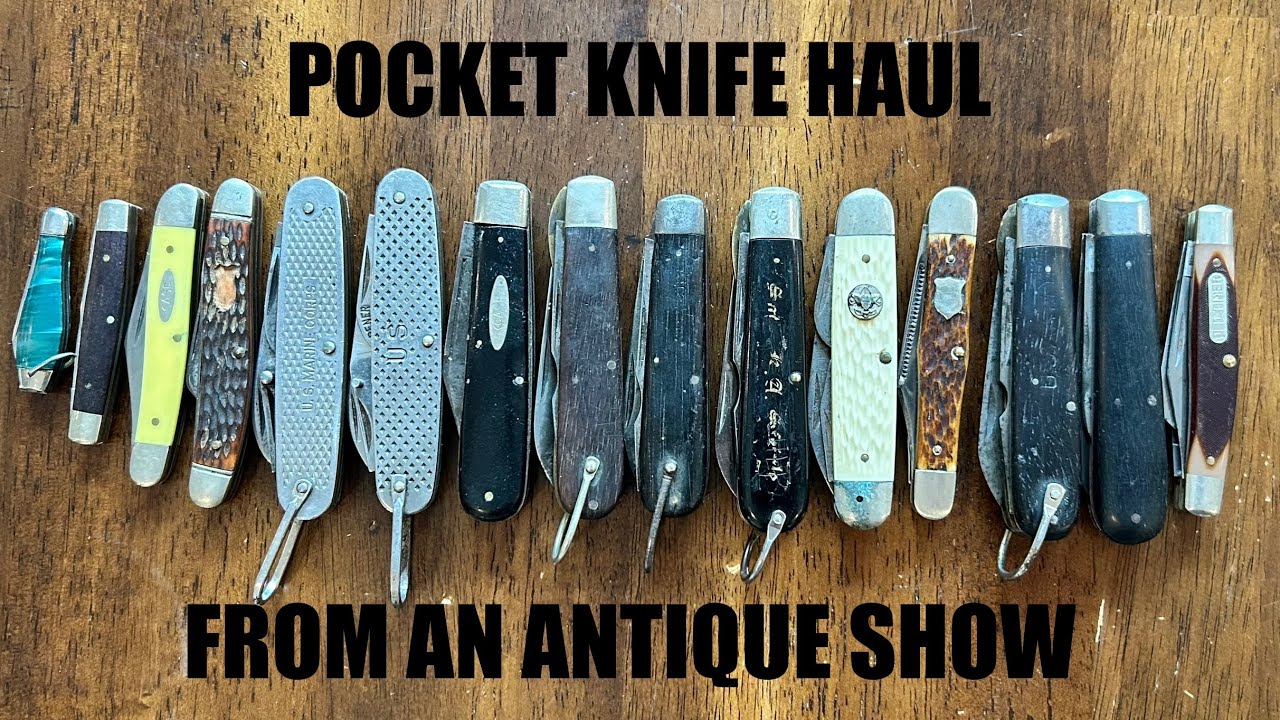 Antique Show Pocket Knife Haul: Discovering 15 Folding Oldies - Case, WWII KA-BAR, Camillus & more!