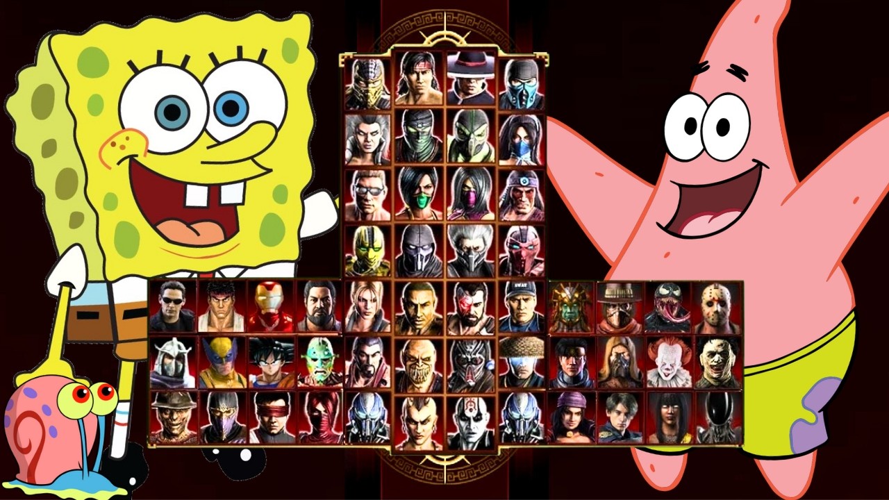 Mortal Kombat 9 - PATRICK STAR & SPONGEBOB - Expert Tag Ladder - Gameplay @(1080p) - 60ᶠᵖˢ ✔