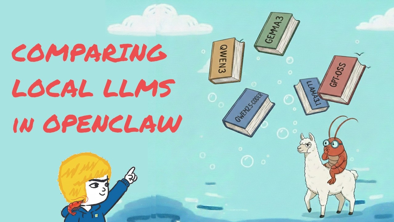 Сравнение бесплатных локальных LLM-программ в OpenClaw (Qwen3, GPT-OSS, Llama 3.1, Gemma 3, Qwen2...