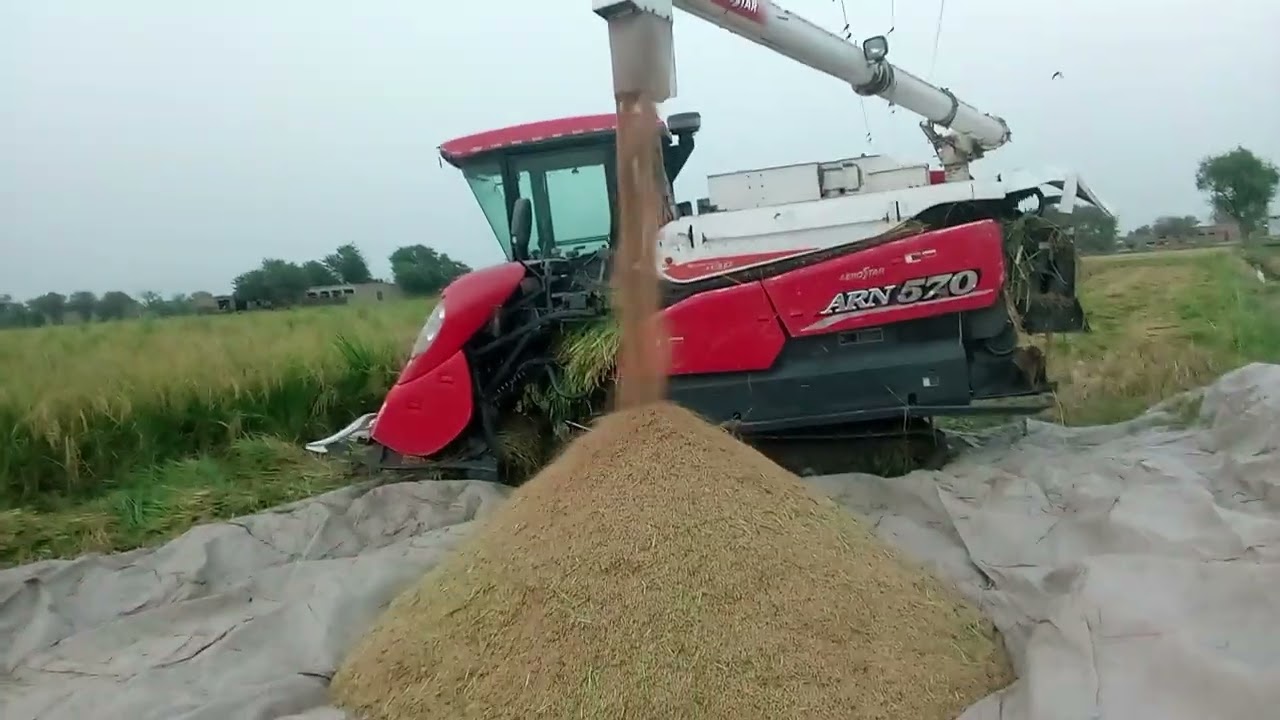 Kubota Arn 570 Japan Combine Harvester Field Working Performance