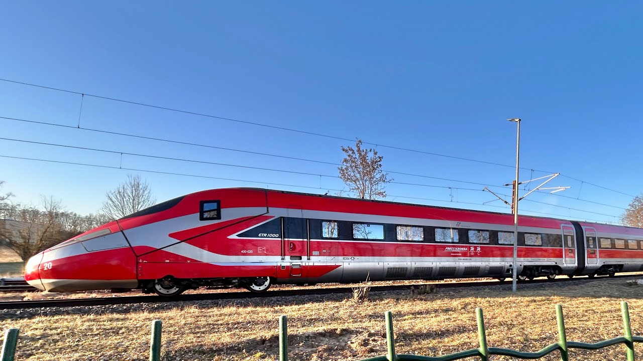ETR 1000 TRENITALIA auf dem Prüfgleis bei ALSTOM in Hennigsdorf bei Berlin