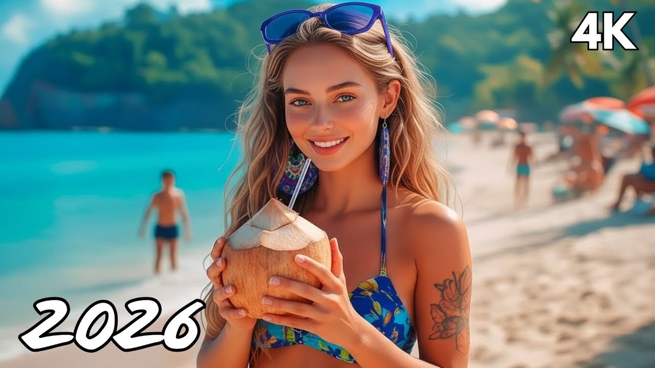 Coastal Paradise Therapy 🌊 Tropical Chill Mix 4K UHD 2026 | Calm Relaxing