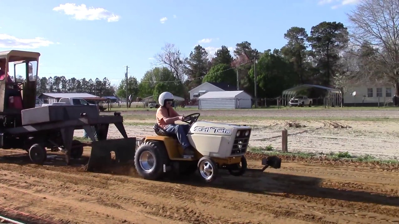 First ever Pink Hill lawn mower pull