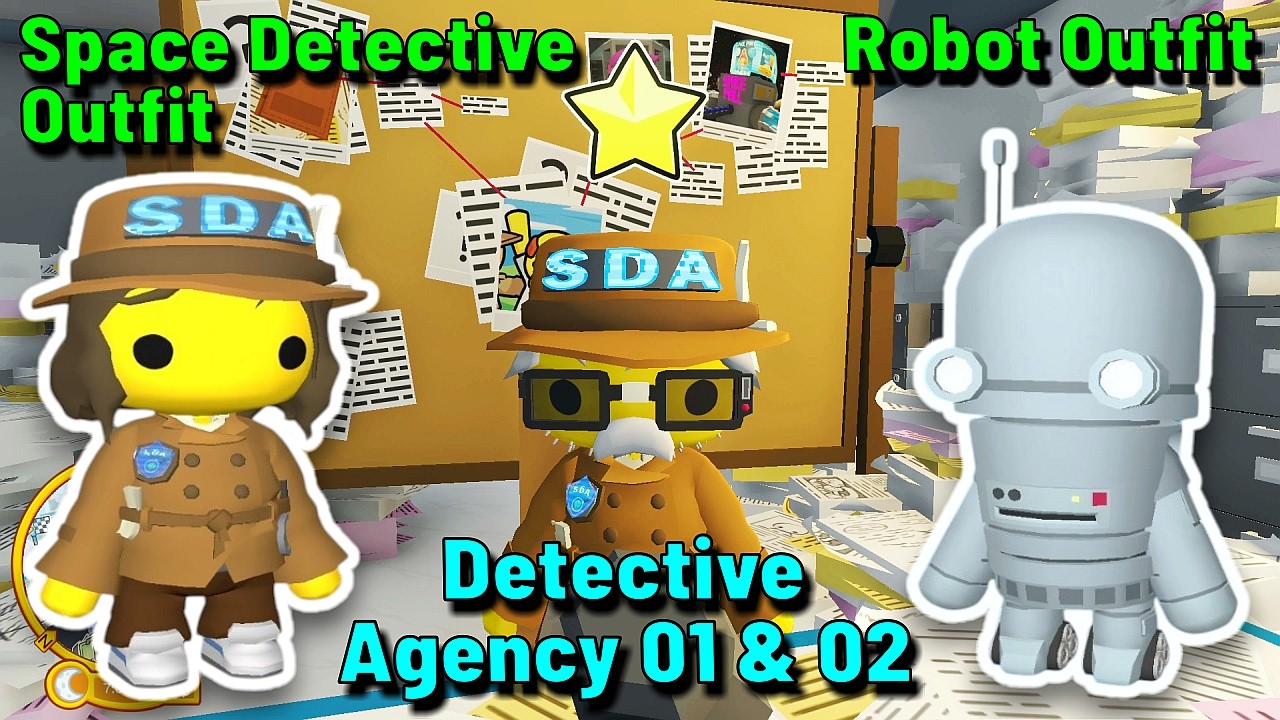 WOBBLY LIFE - Detective Agency 01 & 02, Unlock SPACE DETECTIVE Outfit and ROBOT Outfit