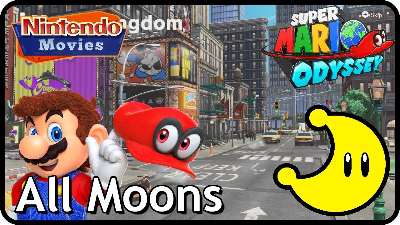 Super Mario Odyssey - Metro Kingdom - All Moons Walkthrough (in order with timestamps)
