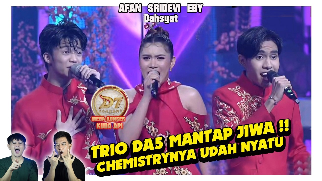Trio DA5 memang Dahsyat. Sridevi, Eby, & Afan. Udah nyatu banget mereka tuh