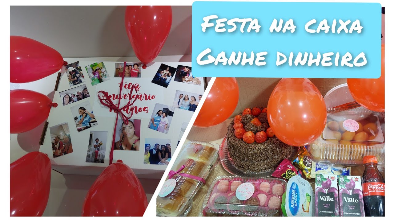 Festa na caixa,  montagem e dicas de como ganhar dinheiro nesse ramo 🎉🎊🎂🍭
