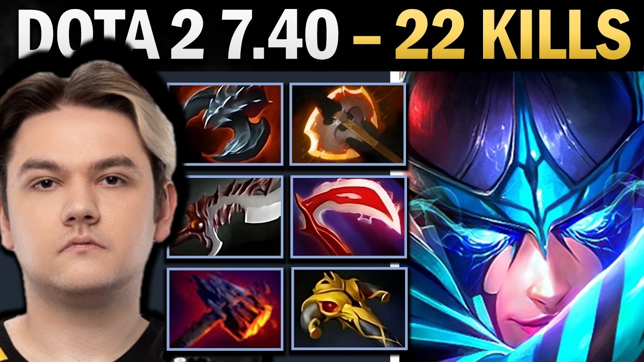 Phantom Assassin Pro Carry with 22 Kills and 1057 GPM - Dota 2 Gameplay