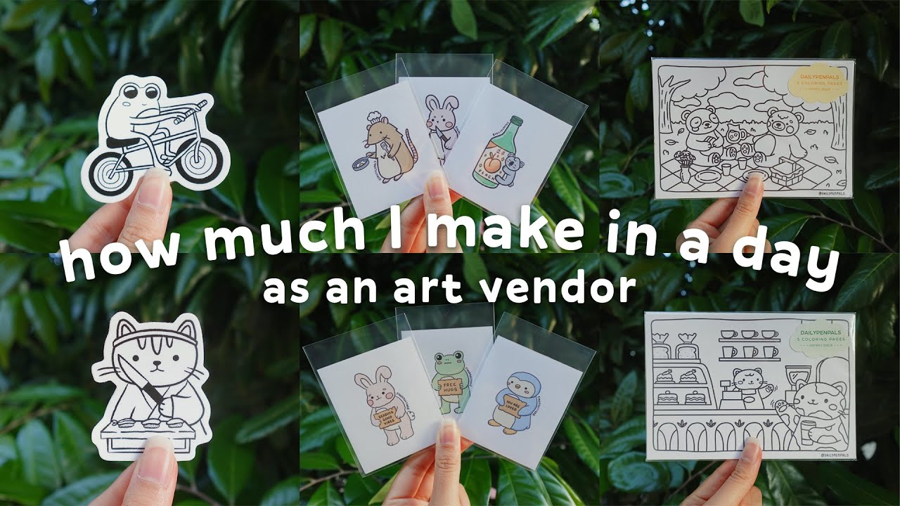 how much I make in a day as an art vendor + event vlog