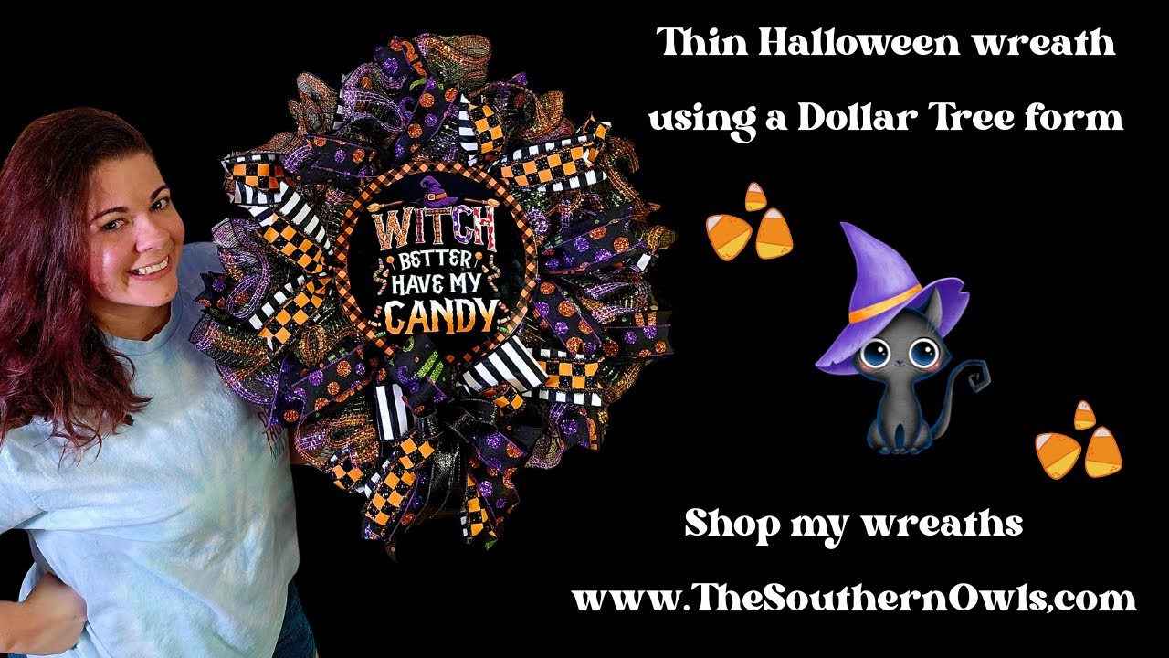 How to make a Halloween wreath using a 14