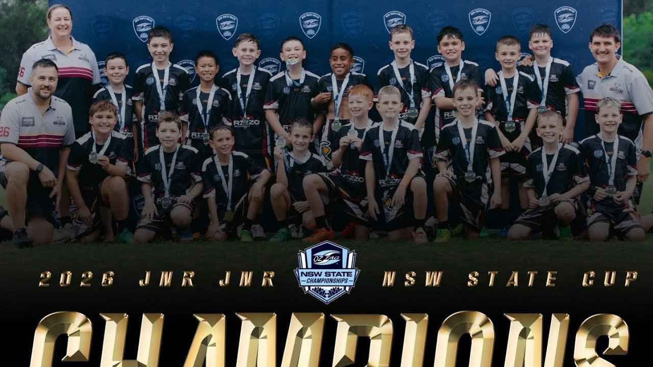 2026 Junior Oztag U10’s State Cup Champions- Hills Bulls. Alfie Irvine #1 tournament MVP. 
