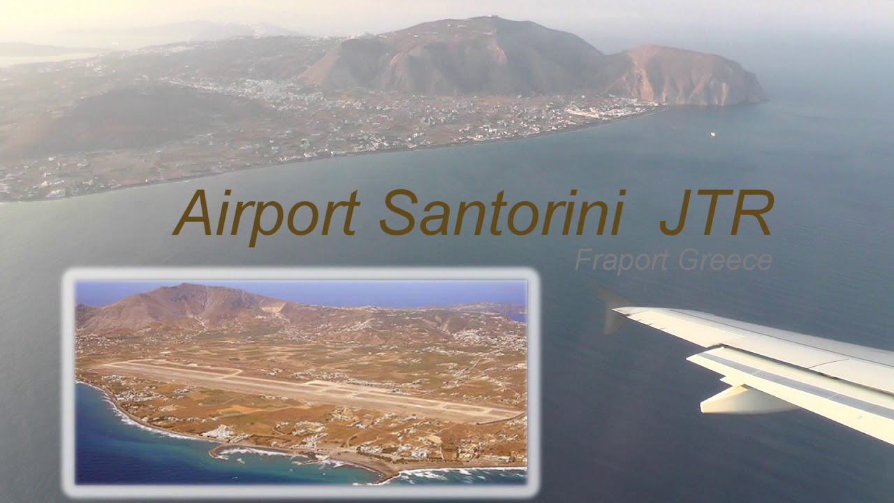 epic flight and landing to Santorini
