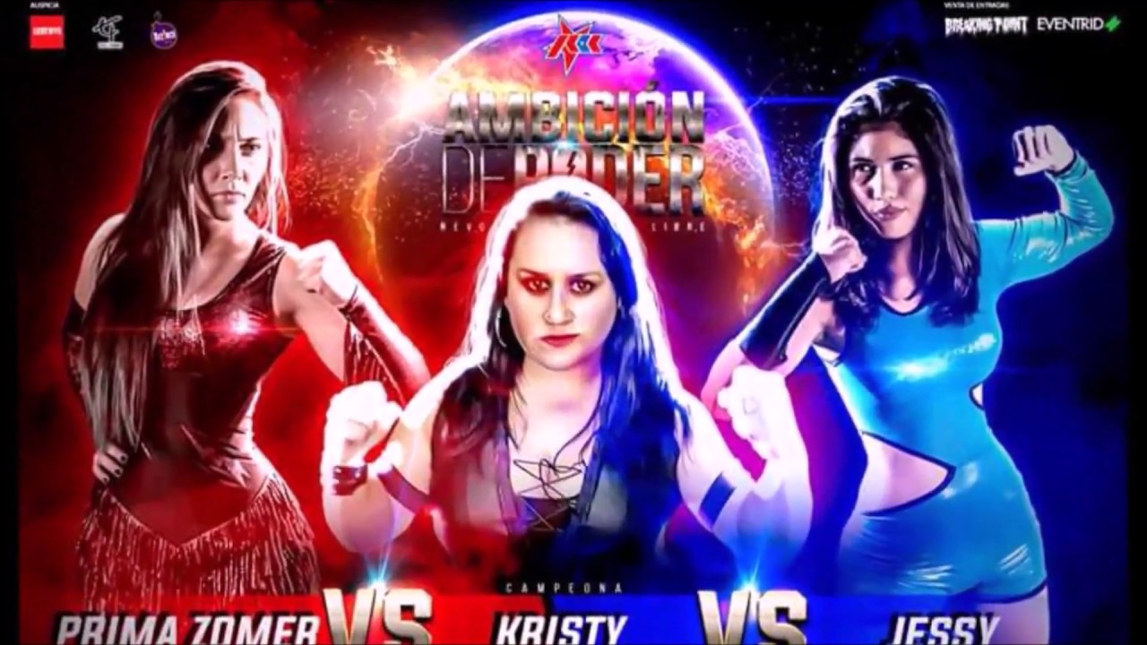 PRIMA ZOMER VS CATALINA GARCIA VS KRISTY  (LUCHA LIBRE CHILE 11/06/17)