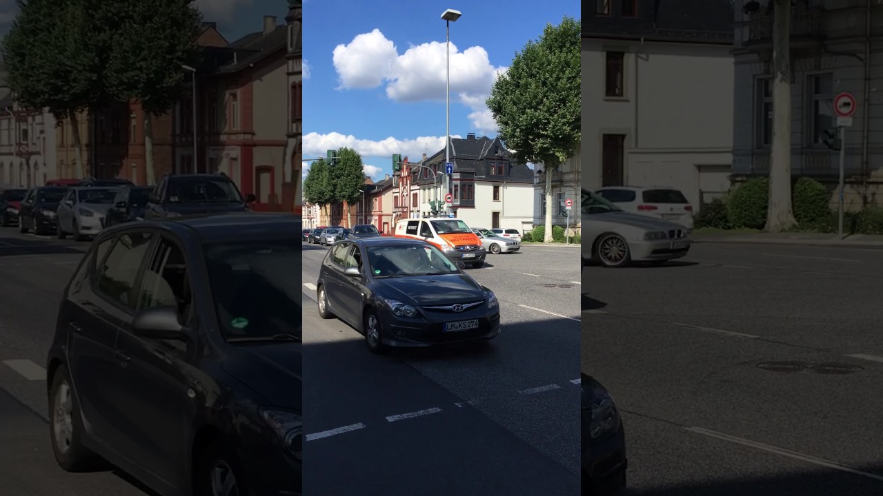 Notarzt sperrt Kreuzung (Limburg an der Lahn)!