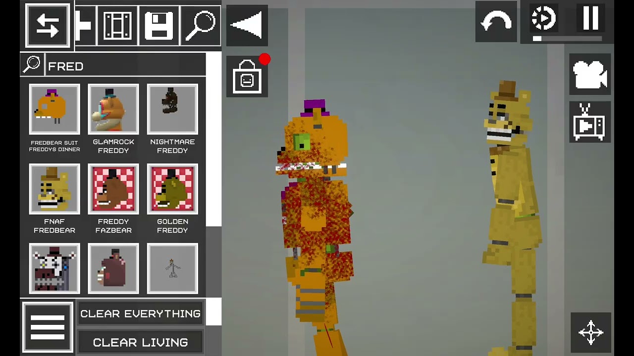 Springlock suits vs real animetronics v chica fnaf 2