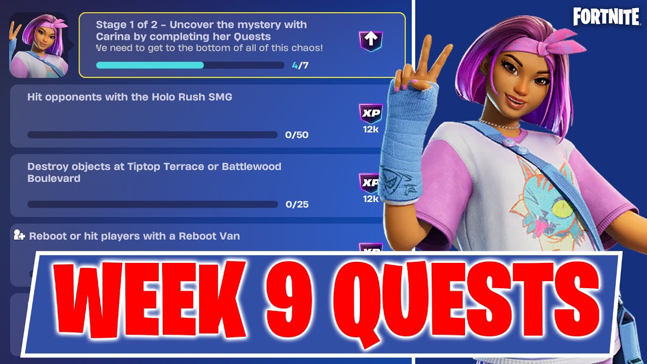 Все задания 9-й недели 1-го сезона 7-й главы Fortnite (полное руководство)
