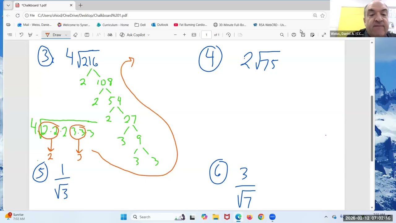 Simplifying Radicals