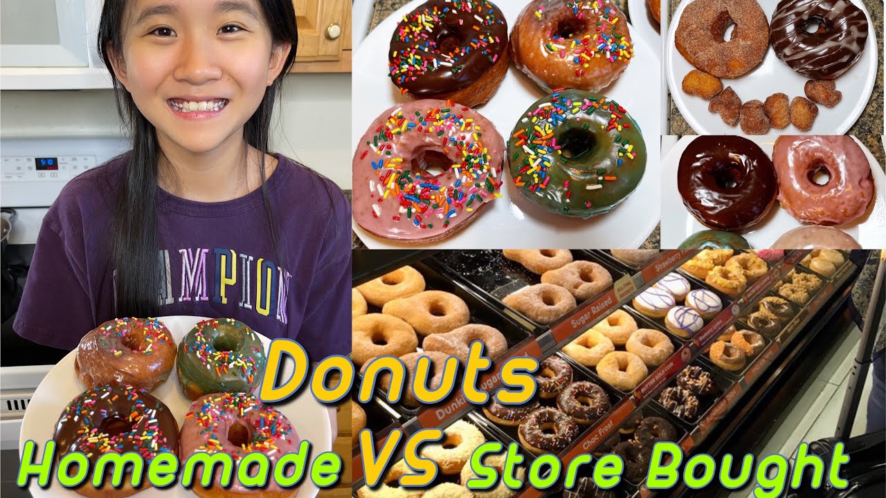 Homemade Donuts 🍩 VS Store Bought Donuts! | Janet and Kate