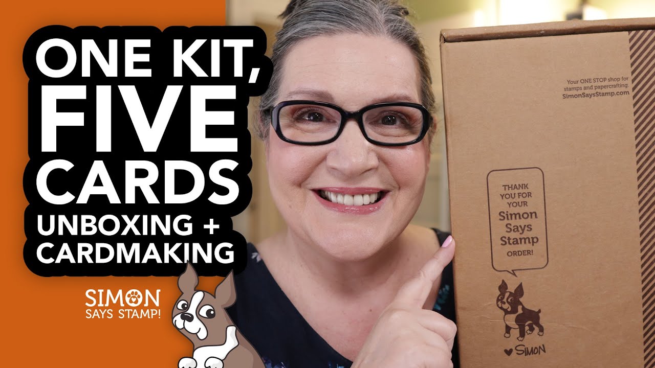 Let's unbox the latest card kit from Simon Says Stamp and make five card!