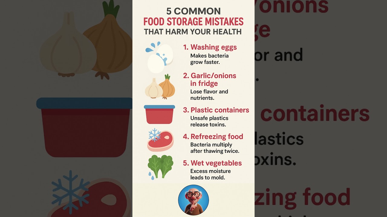 5 Common Food Storage Mistakes That Can Harm Your Health 🥶🚫 #healthyeating #healthyfood #over60