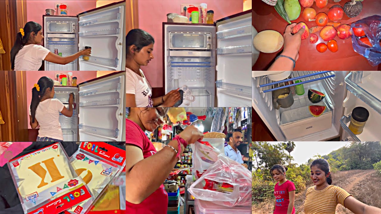 Yenkl kammidha fridge tour/fridge cleaning and organize🥳50k celebrationg preparation avundhu undu🥰