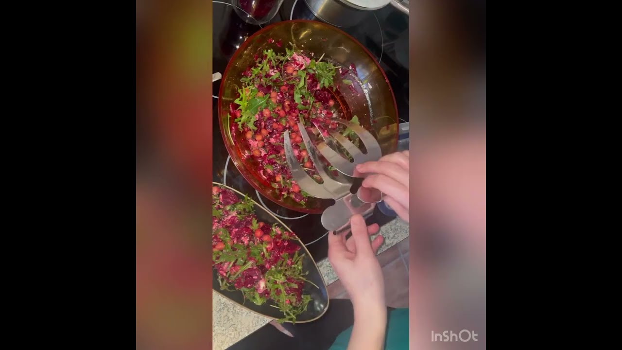 Nohutlu kirmizi pancarli salata