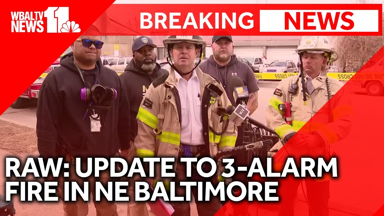 Raw: Officials update firefight at auto body shop