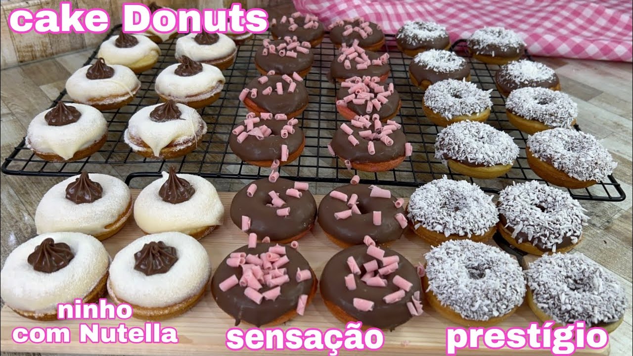 TRÊS SABORES DE SUCESSO COM UMA MASSA - CAKE DONUTS, FÁCIL DE FAZER E VENDER