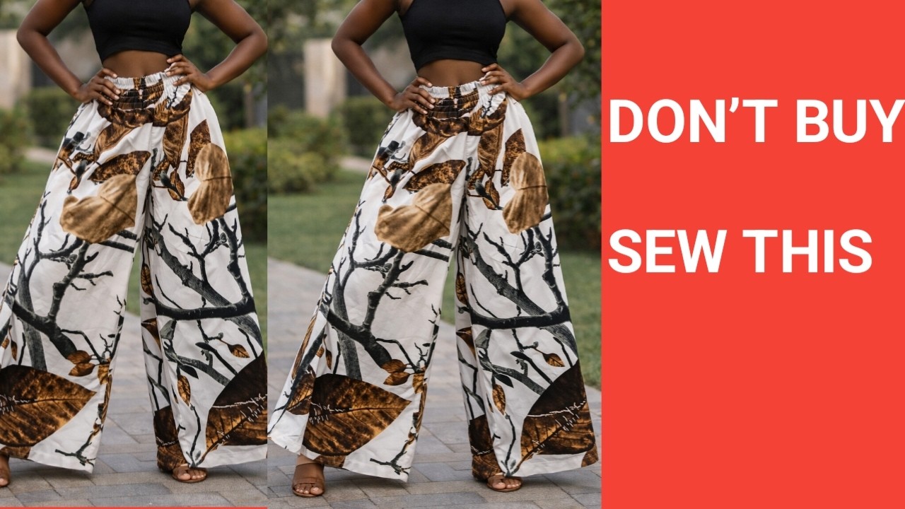 How To Sew Wide Leg Palazzo Pants #Beginner