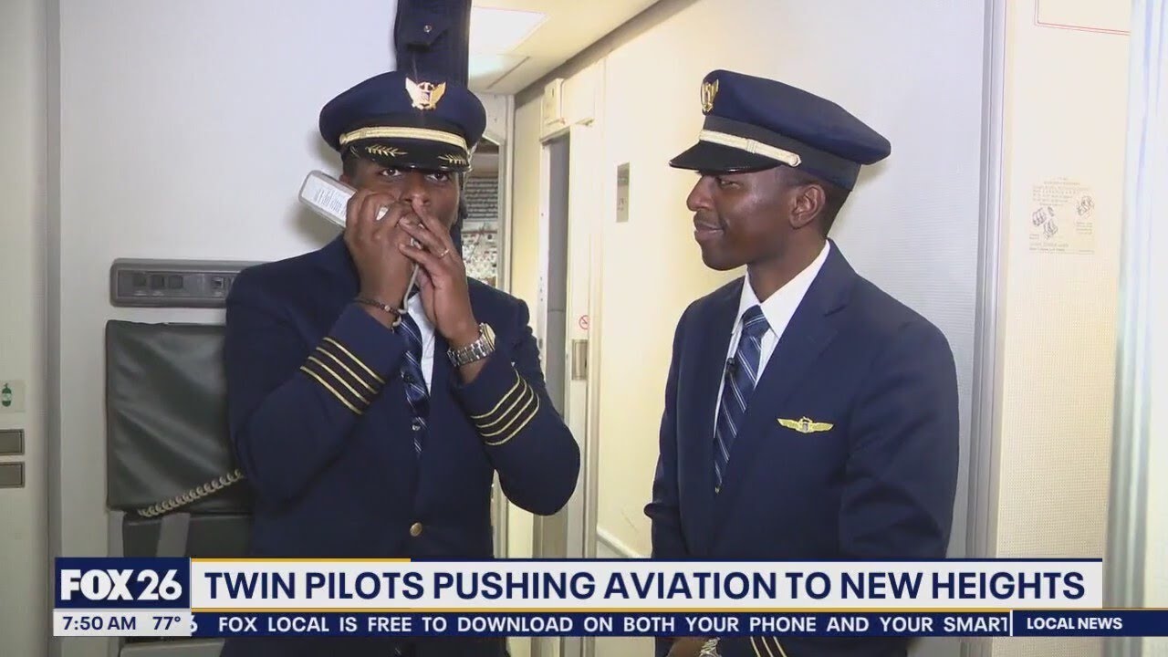 From childhood dreams to high-flying role models: Twin pilots inspire the next generation