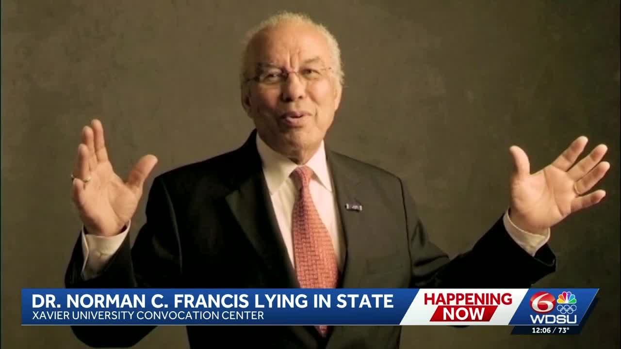 Dr. Norman C. Francis, longtime Xavier University president, lying in state