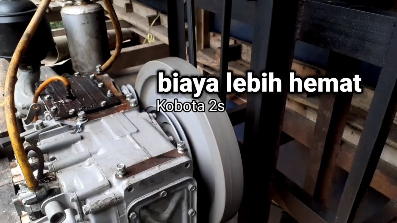 Rakitan blower kandang ayam mengunakan diesel Kobota 6.5 pk untuk penggerak 4 blower ex hous