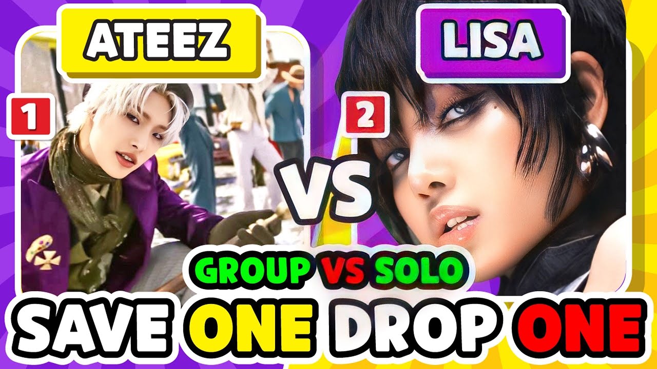 SAVE ONE KPOP SONG:  GROUP vs SOLO [ SAVE ONE DROP ONE ]  - KPOP QUIZ PARTY 2024