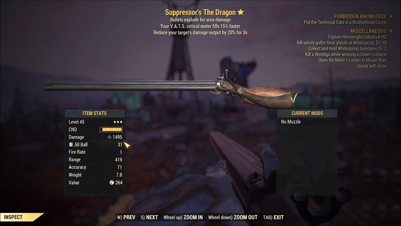 Big Game Hunting with an 1000+ Damage Explosive Dragon (Fallout 76)