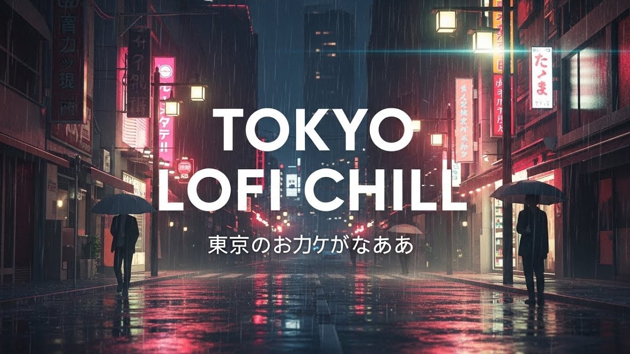 🔴 Tokyo Midnight Lofi – 雨とネオンのチルミュージック (Rain & Neon Chill Music)