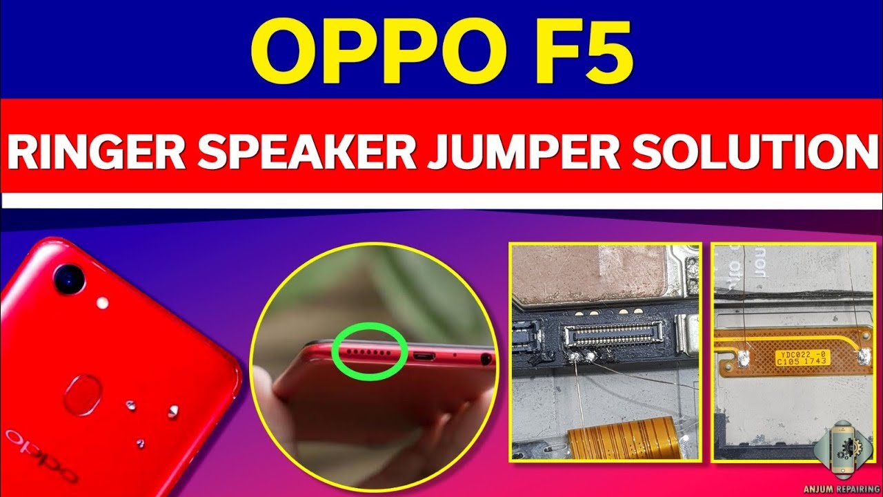 Oppo F5 Ringer Speaker Not working jumper solution Fix #ANJUMREPAIRING