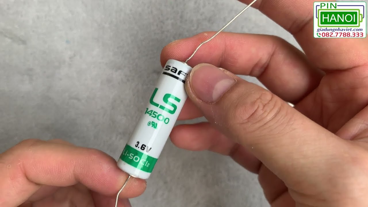 Pin SAFT LS14500 Li-SOCL2 Lithium 3.6V 2250mAh ch&iacute;nh h&atilde;ng Made in France