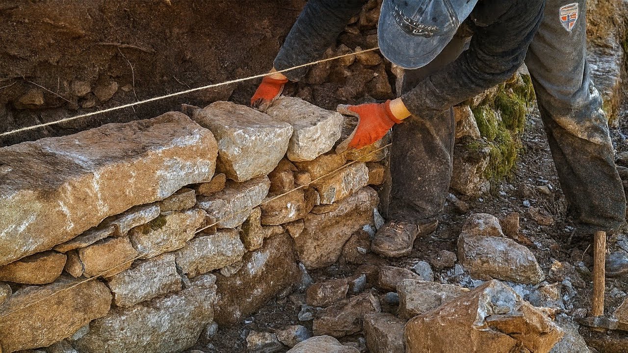 How This Dry Stone Wall Stands Without Cement